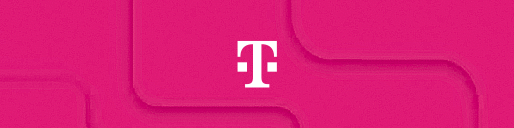 Telekom Logo magenta Background three shapes (photo)