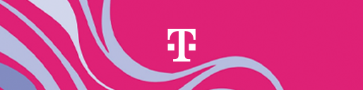 Telekom Logo magenta Background with waves (photo)